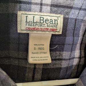 L.L. Bean Blue and Gray Chamois Shirt